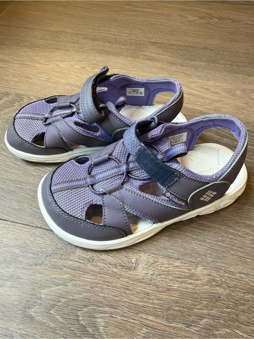 Columbia Kids' Purple Sport Sandals size 2 big girls
